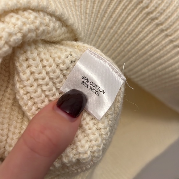 MICHELLE MASON Chain-embellished Ribbed Cotton And Wool-blend Sweater In Ivory - Picture 10 of 10